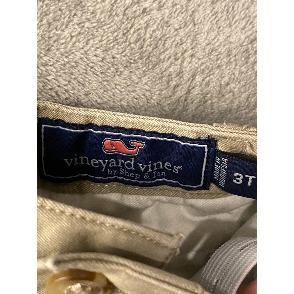 Vineyard Vines Boys Chino Pants Size 3T Khaki Straight Leg Preppy Classic Elasti
